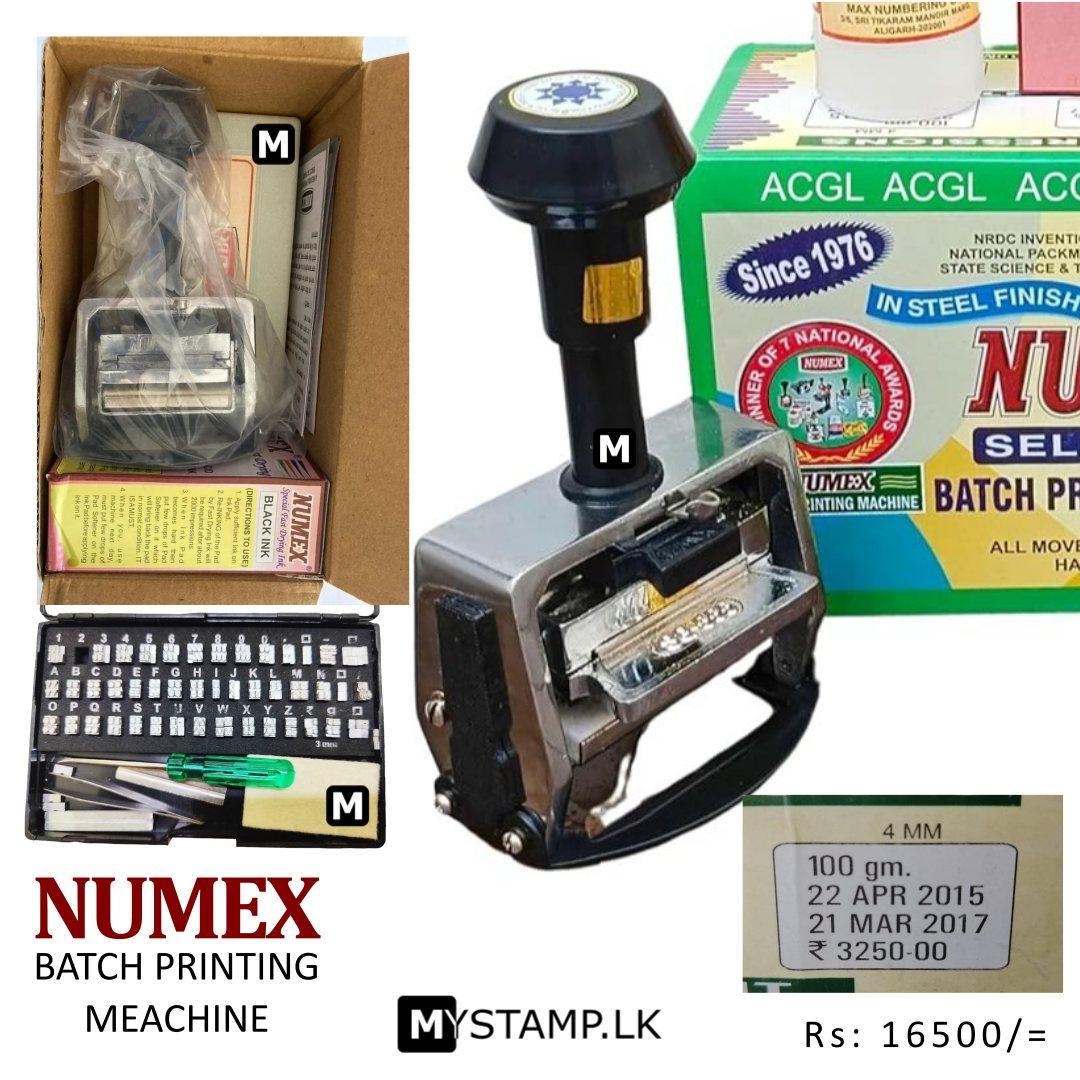 NUMEX BATCH PRINTING MEACHINE 4MM